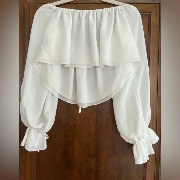 NBD Anastasia White Corset Dress and Chiffon Blouse 2 piece set Women Size XS - Picture 5 of 8